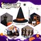 12 Pcs Halloween Decorations - Mini Witch Hats, Candy Cauldron, and Mini Broom